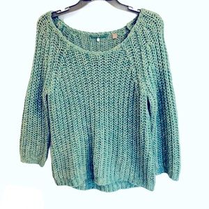 Anthro Knitted & Knotted Sunstitch Sequin Sweater